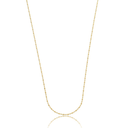 Chain Necklace with Rectangular Links Gold