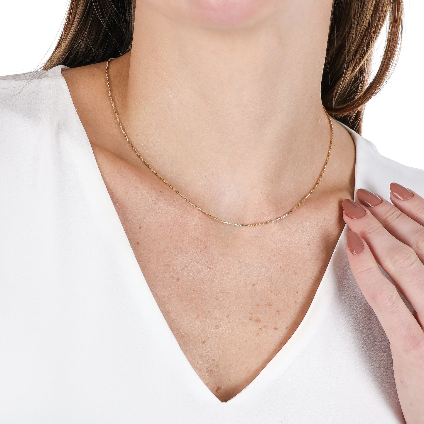 Classic Box Chain - 1,2mm Wide Gold / 16"