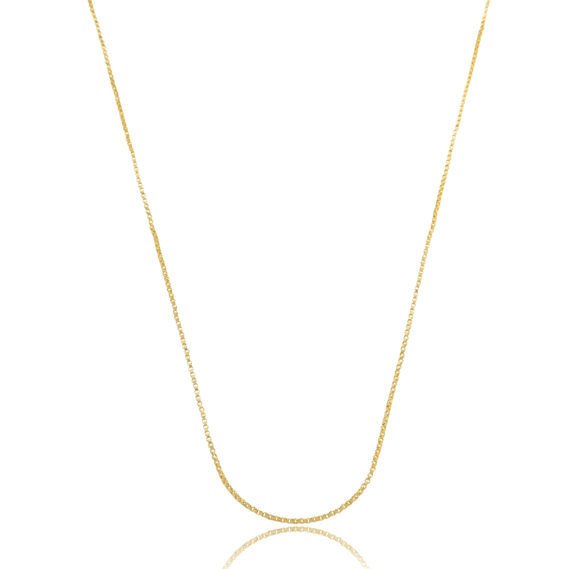 Classic Box Chain - 1,2mm Wide Gold / 18"