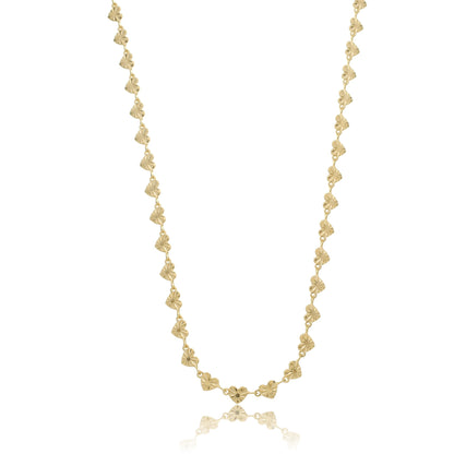 Detailed Heart Chain Necklace Gold
