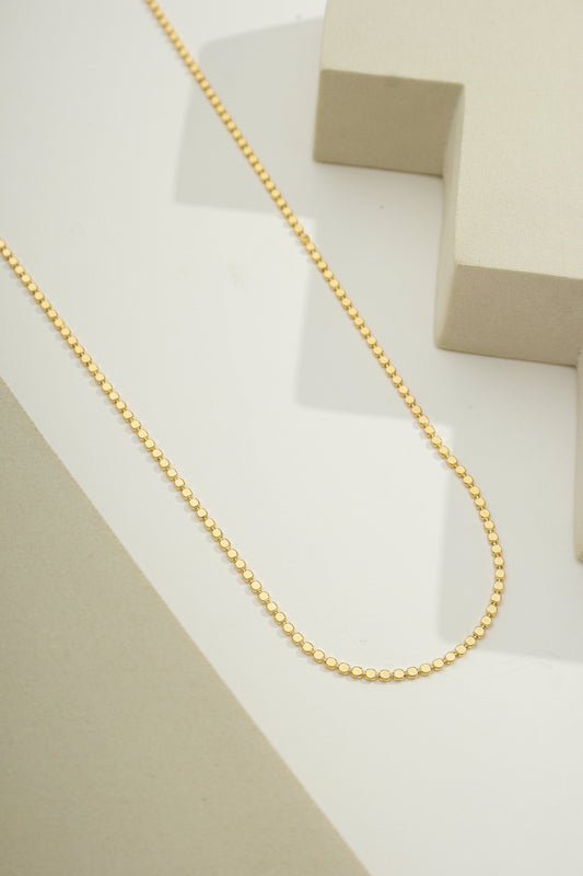 Disc Chain Necklace Gold