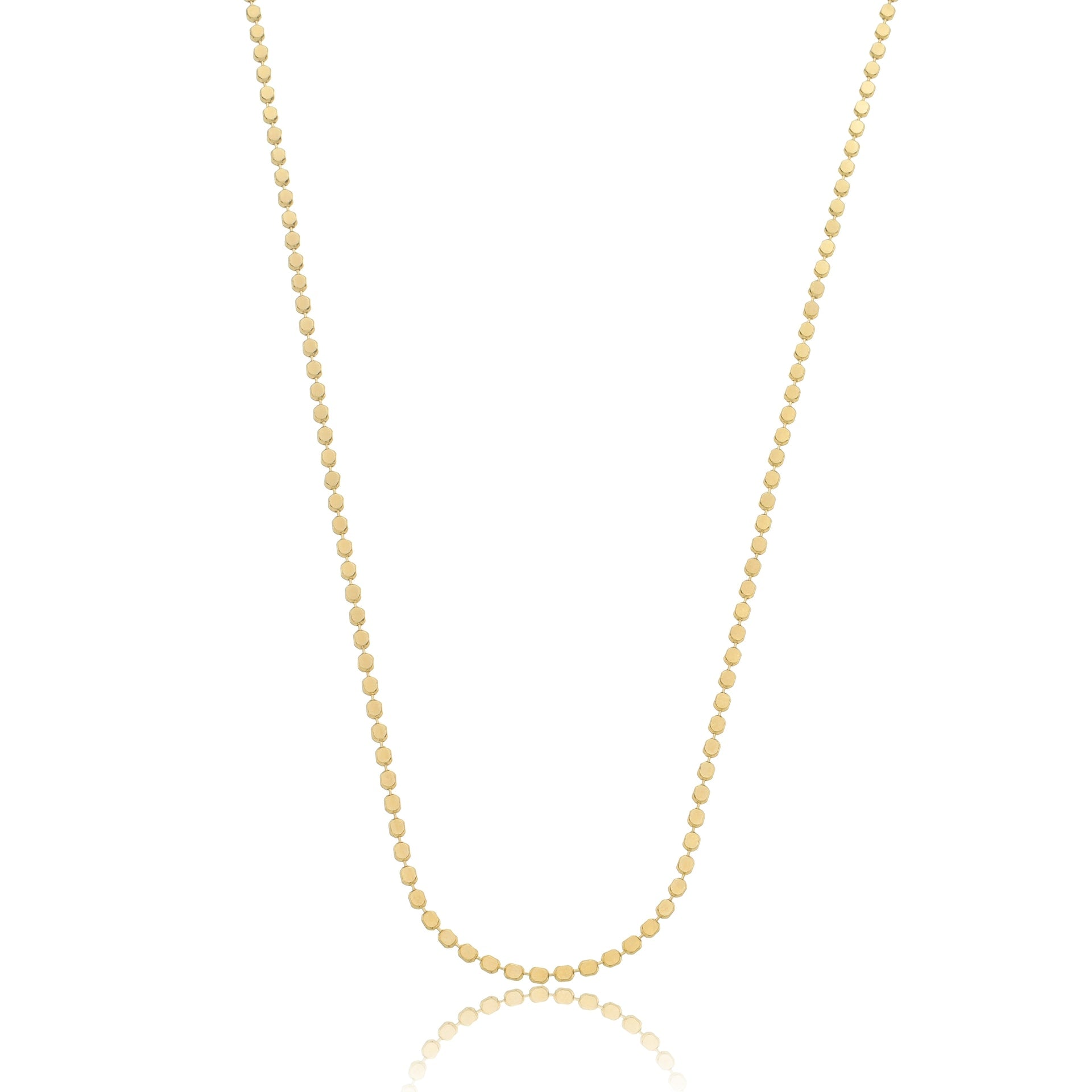 Large Disc Chain Necklace Gold