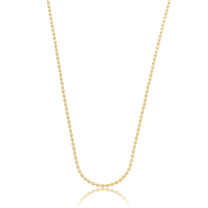 Large Disc Chain Necklace Gold