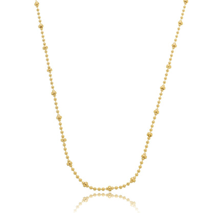 Twisted Bead Chain Necklace Gold