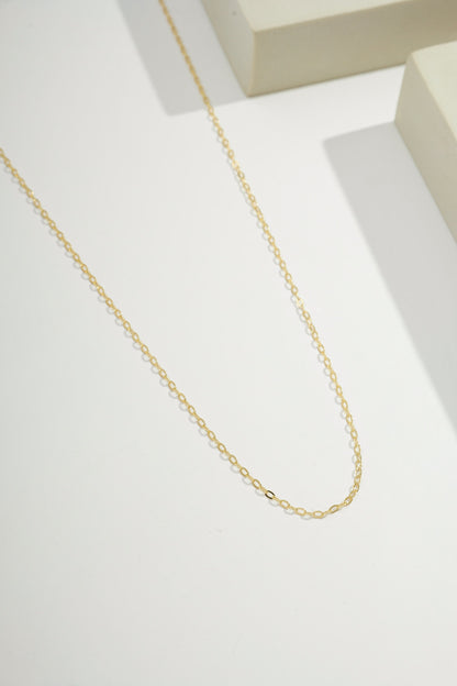 Dainty Cable Chain Necklace - 1,4mm Wide Gold
