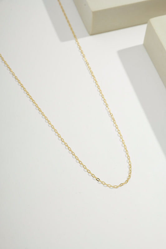 Dainty Cable Chain Necklace - 1,4mm Wide Gold