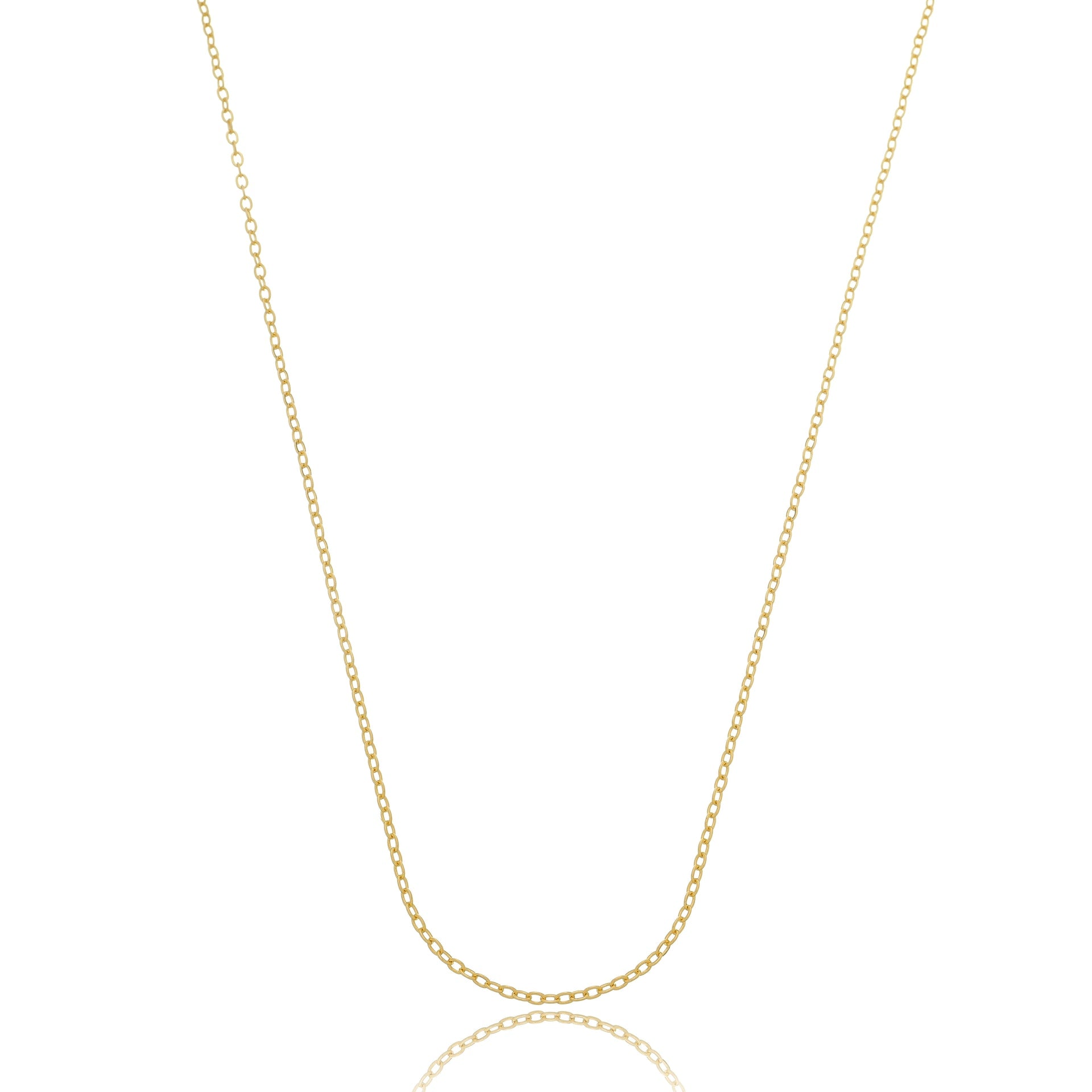 Dainty Cable Chain Necklace - 1,4mm Wide Gold