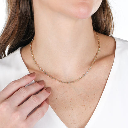 Trendy Mariner Chain Necklace Gold