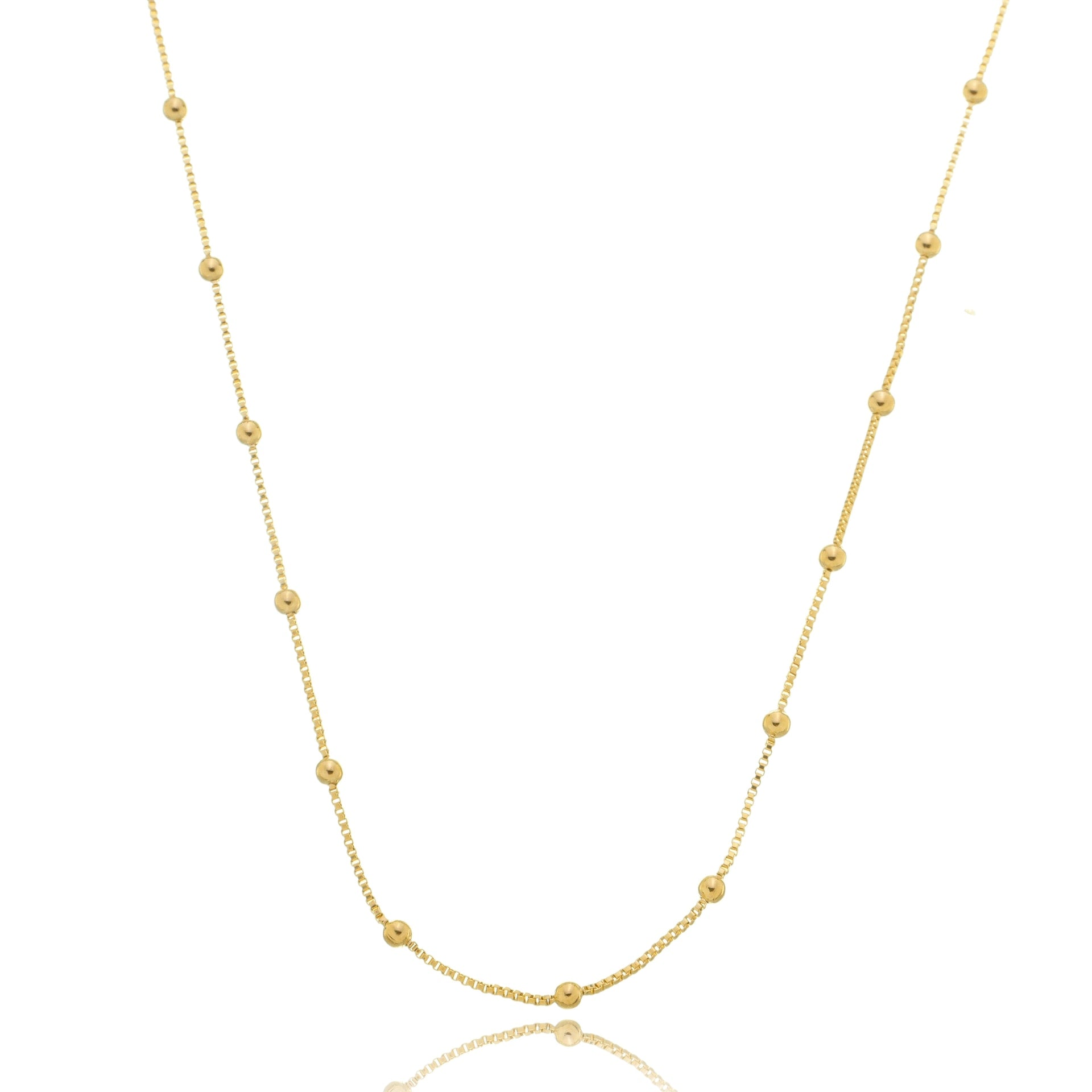 Beaded Satellite Chain Gold / 16"
