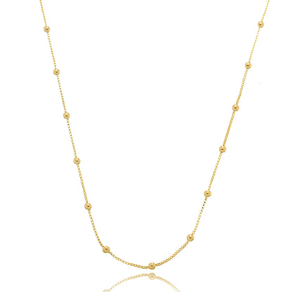 Beaded Satellite Chain Gold / 16"