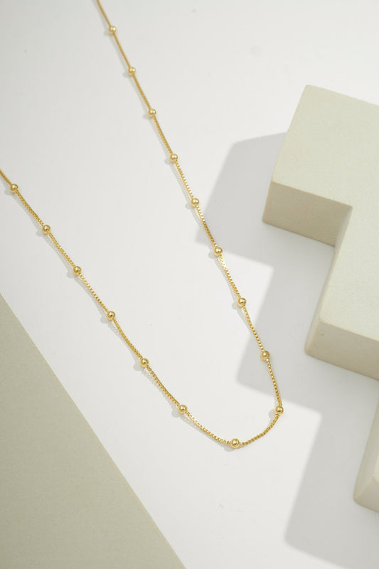 Beaded Satellite Chain Gold / 16"