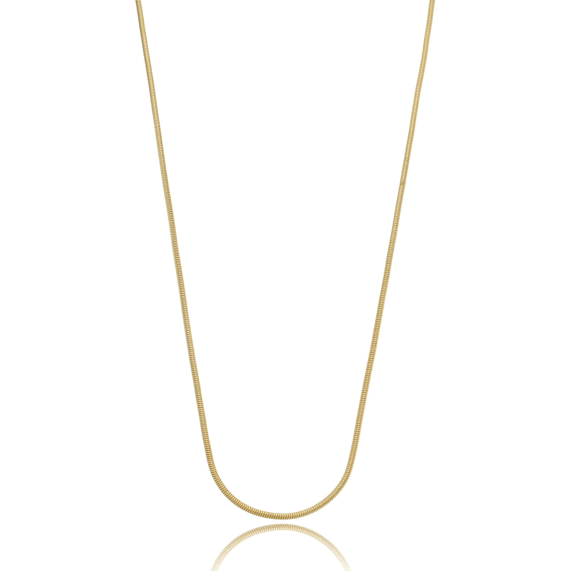 Sleek Snake Chain Necklace - 1,6mm Wide Gold