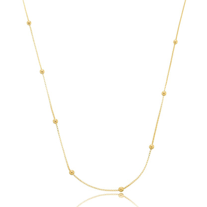 Minimalist Beaded Chain Gold / 16"