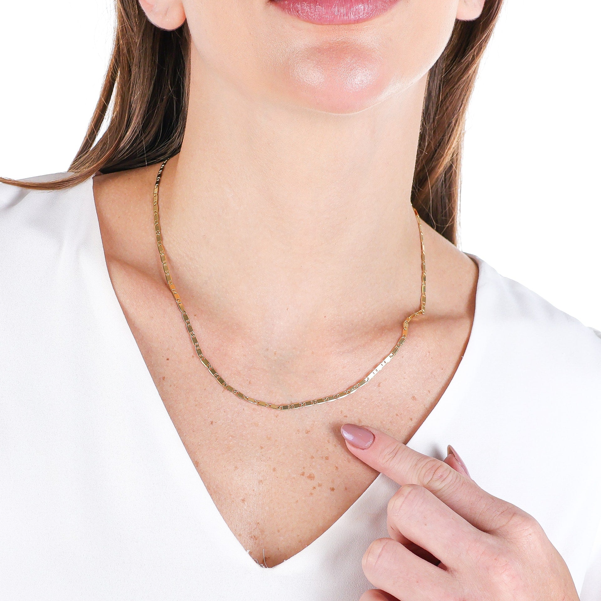 Classic Figaro Chain - 2,5mm Wide Gold / 16"