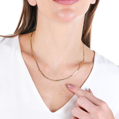 Classic Figaro Chain - 2,5mm Wide Gold / 16"