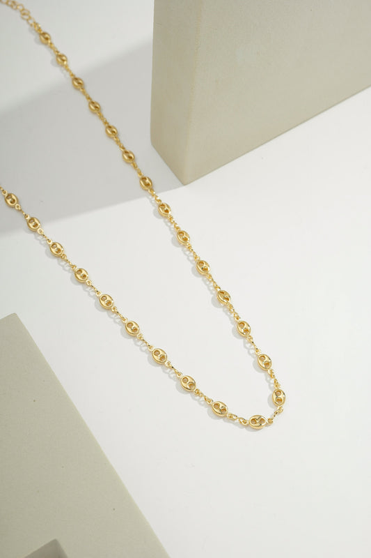 Modern Mariner Chain Necklace Gold