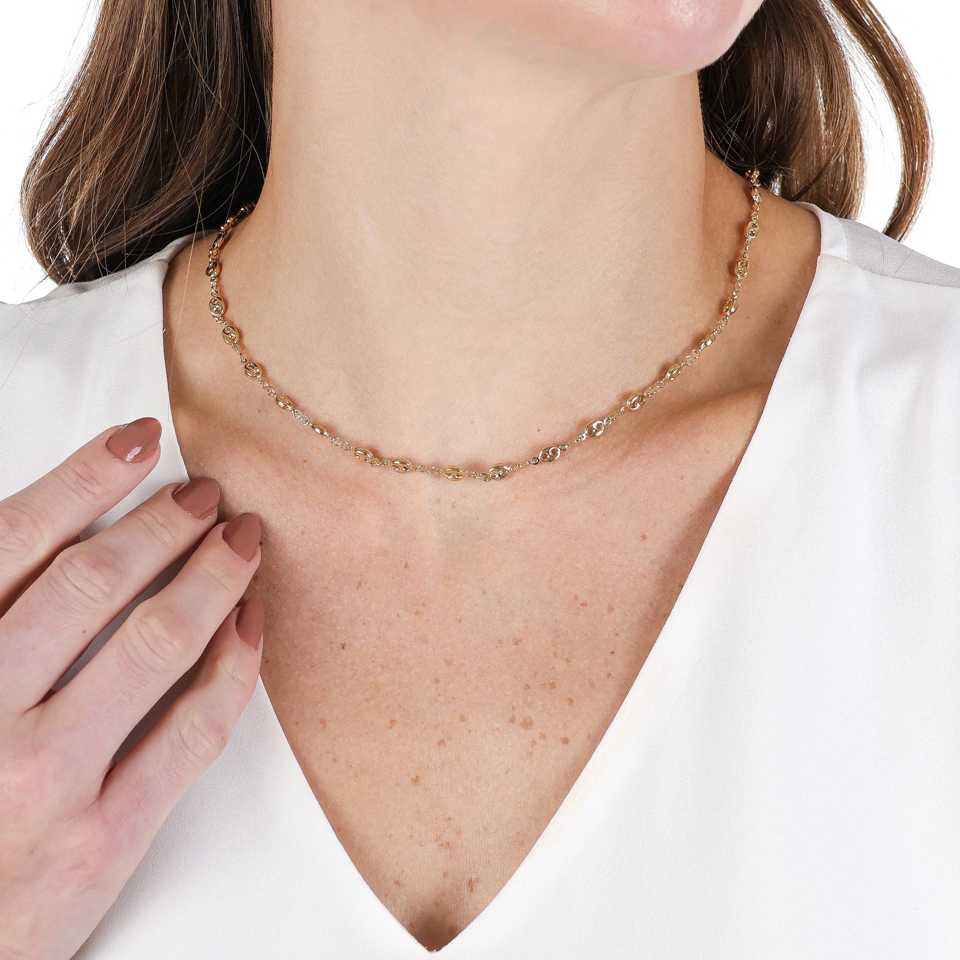 Modern Mariner Chain Necklace Gold