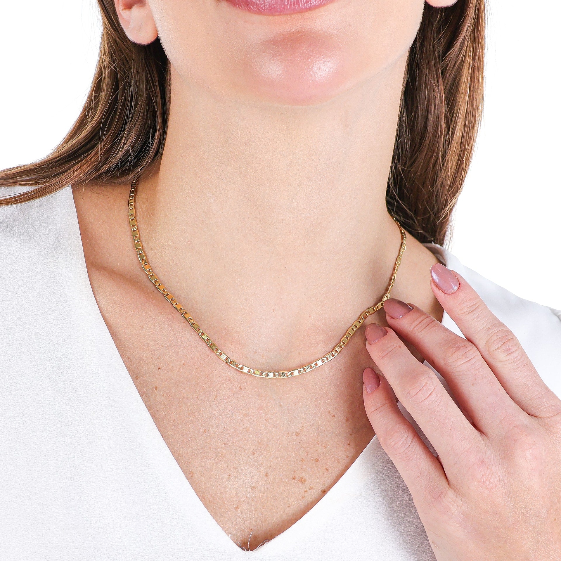 Classic Figaro Chain Gold / 16"