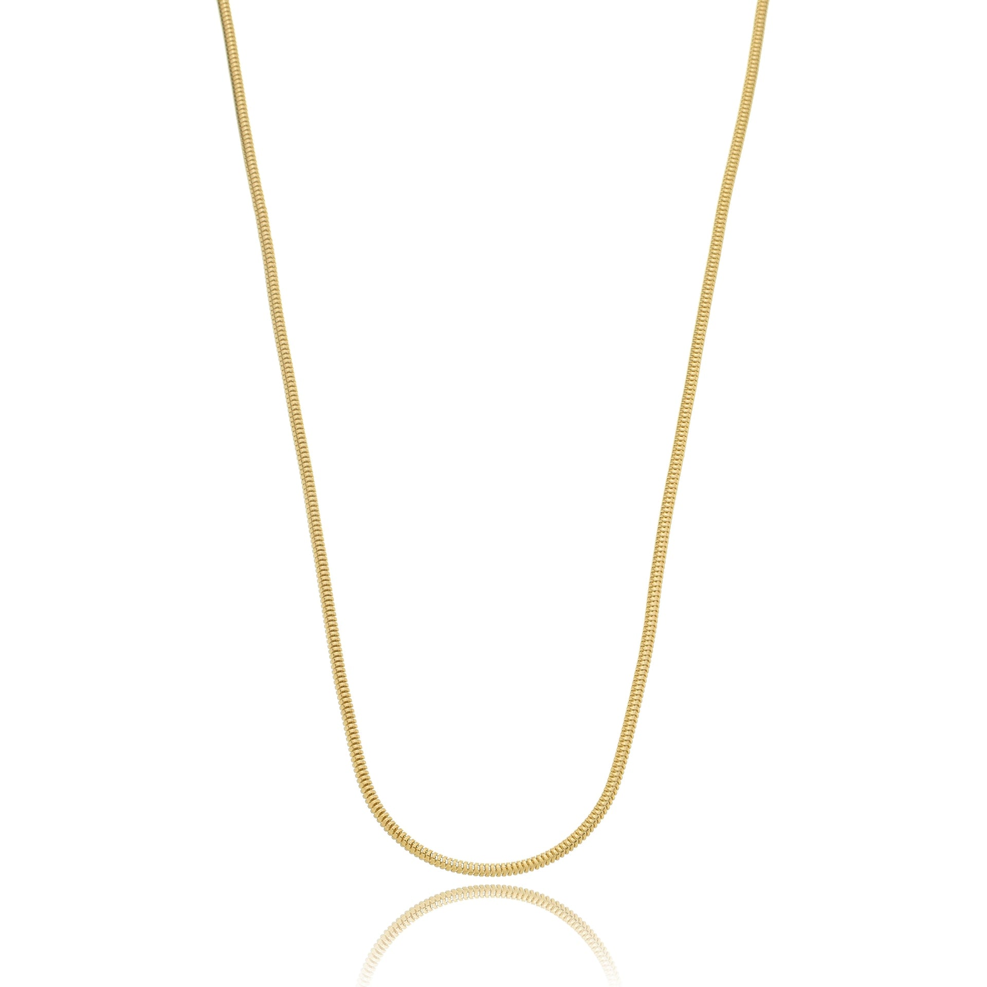 Thick Snake Chain Necklace - 2mm Wide Gold