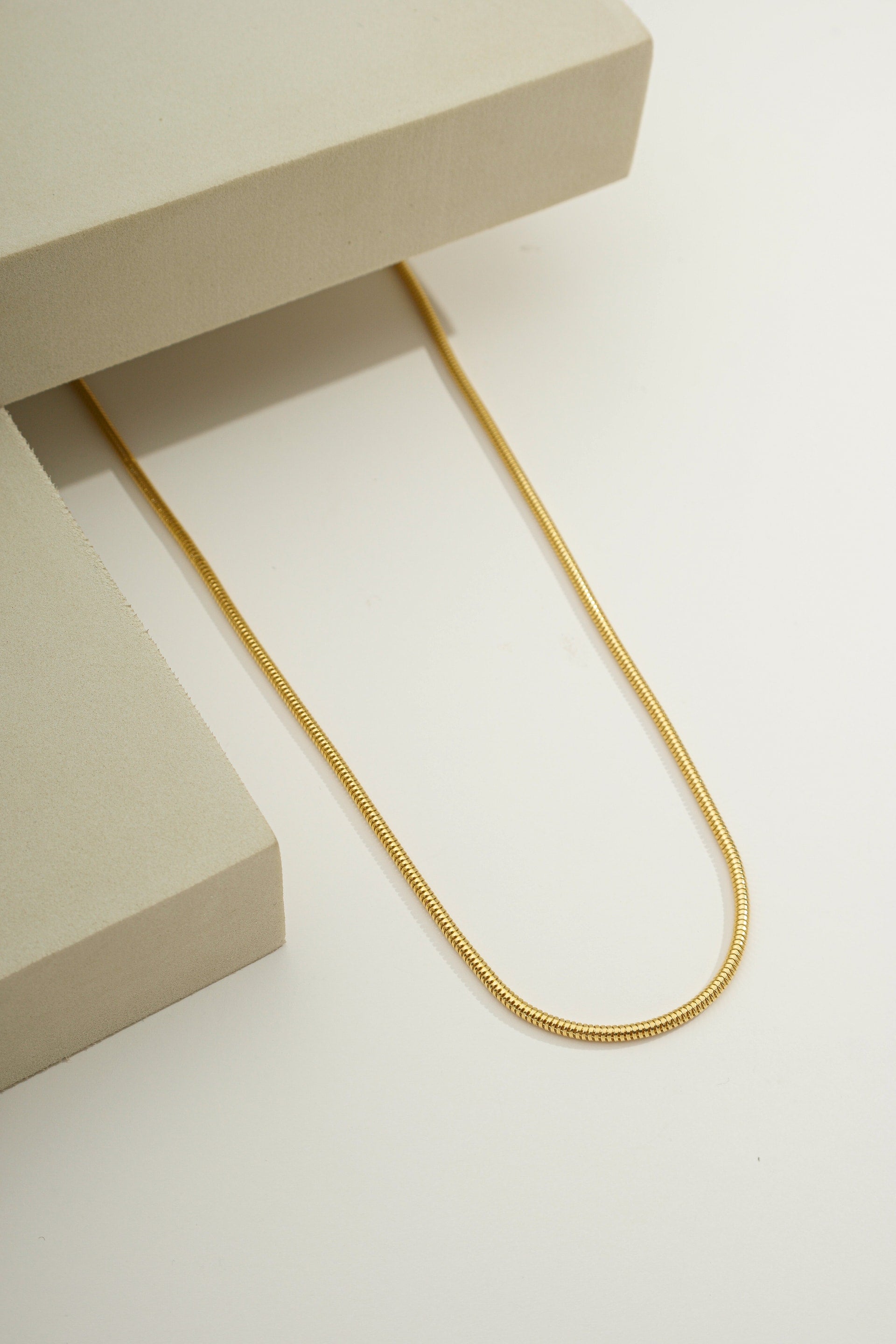 Thick Snake Chain Necklace - 2mm Wide Gold