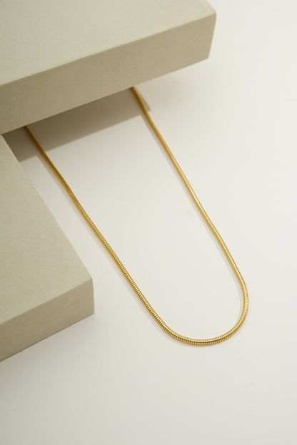 Thick Snake Chain Necklace - 2mm Wide Gold