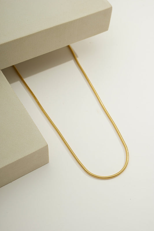 Thick Snake Chain Necklace - 2mm Wide Gold