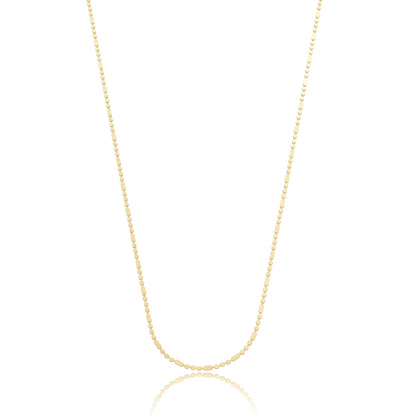 Bar and Bead Chain Necklace Gold