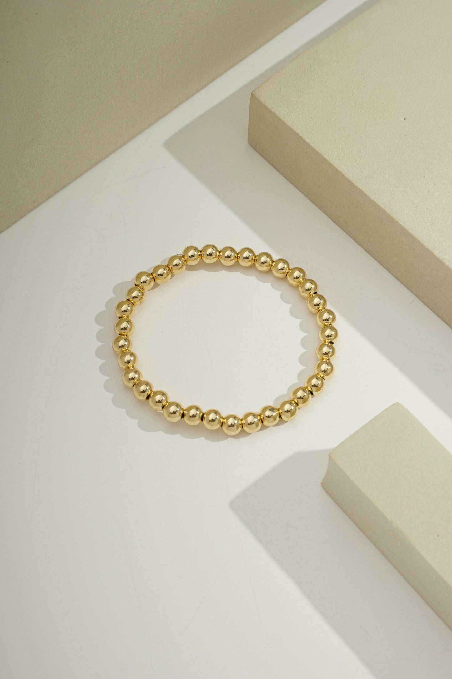 Slider Bead Bracelet Gold