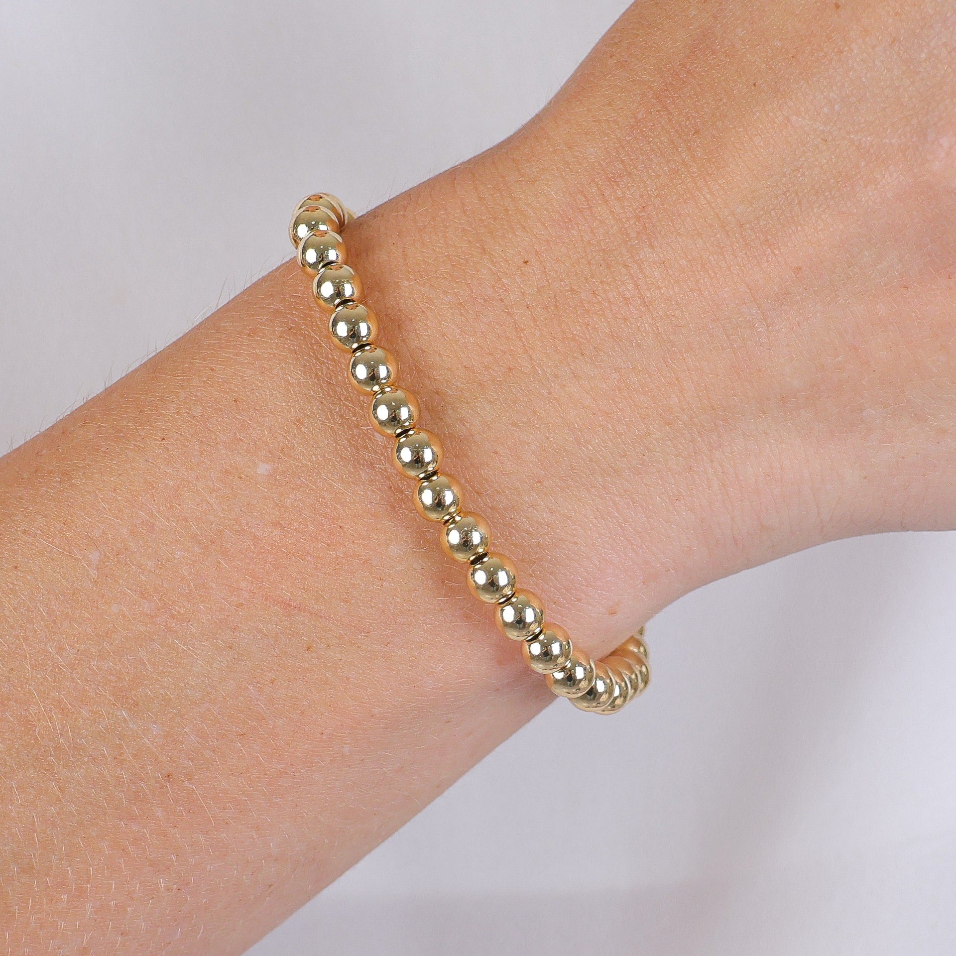 Slider Bead Bracelet Gold