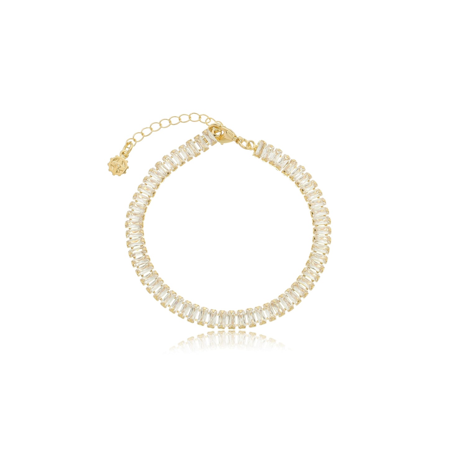 Petite Baguette Brilliance Tennis Bracelet Gold