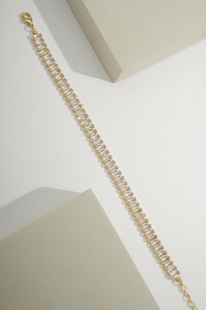 Baguette Brilliance Tennis Bracelet Gold