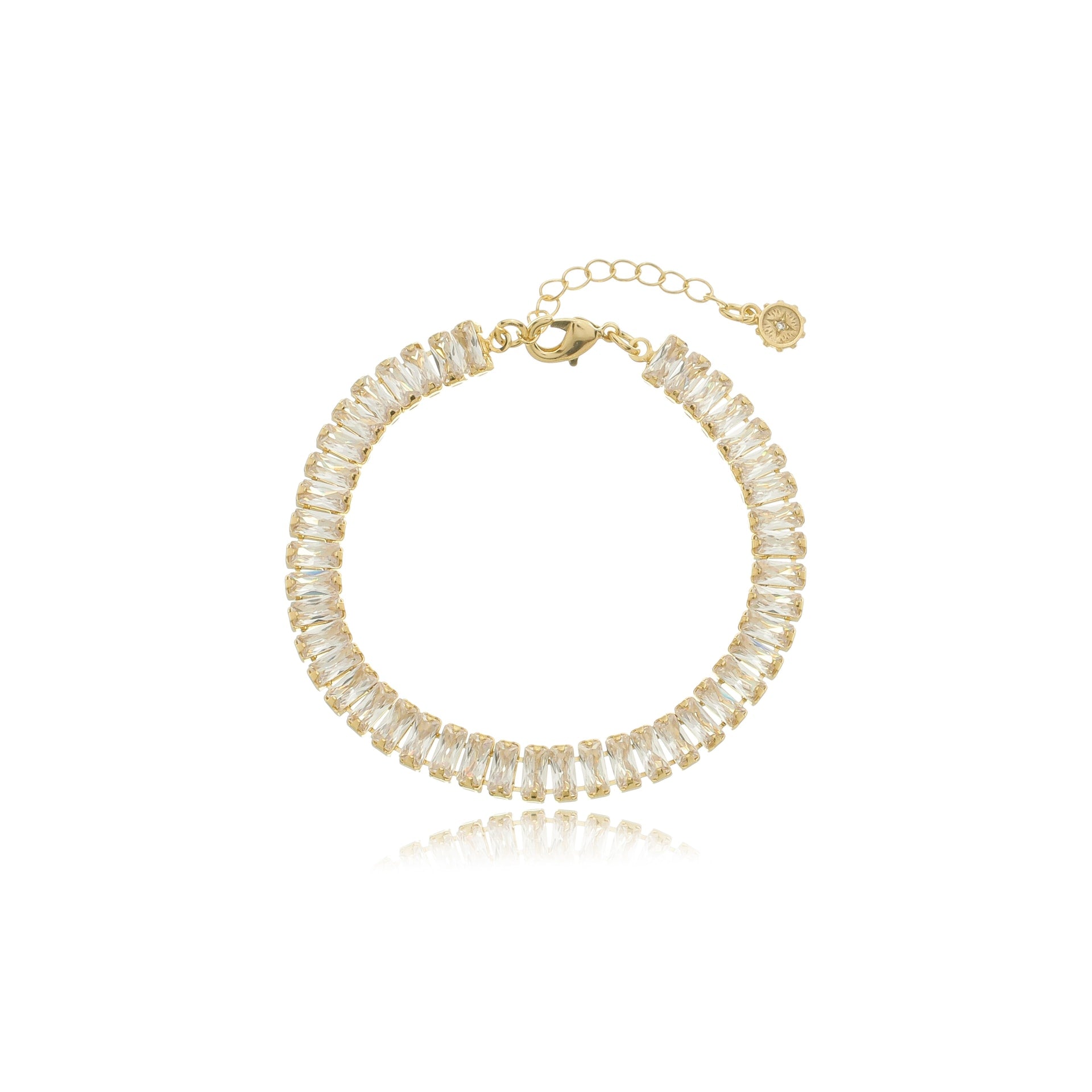Baguette Brilliance Tennis Bracelet Gold