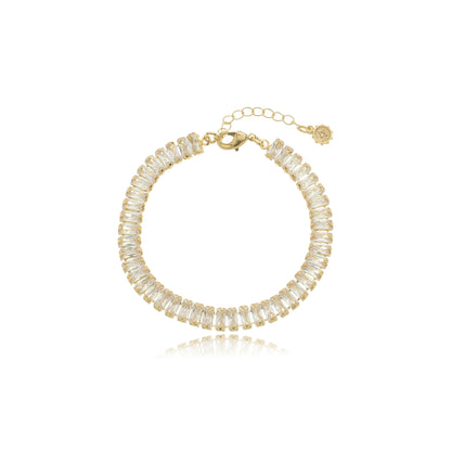 Baguette Brilliance Tennis Bracelet Gold
