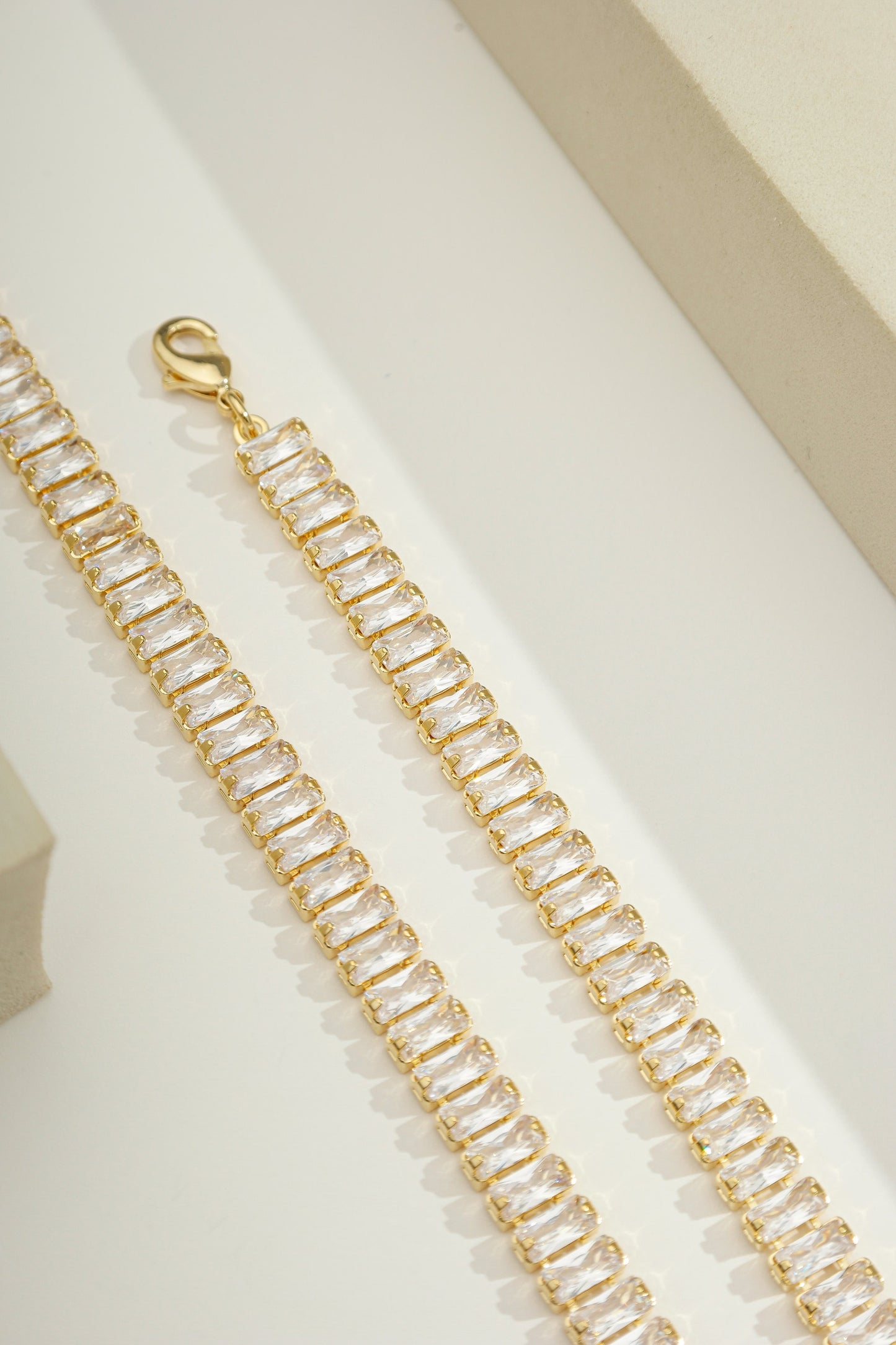 Baguette Brilliance Tennis Bracelet Gold