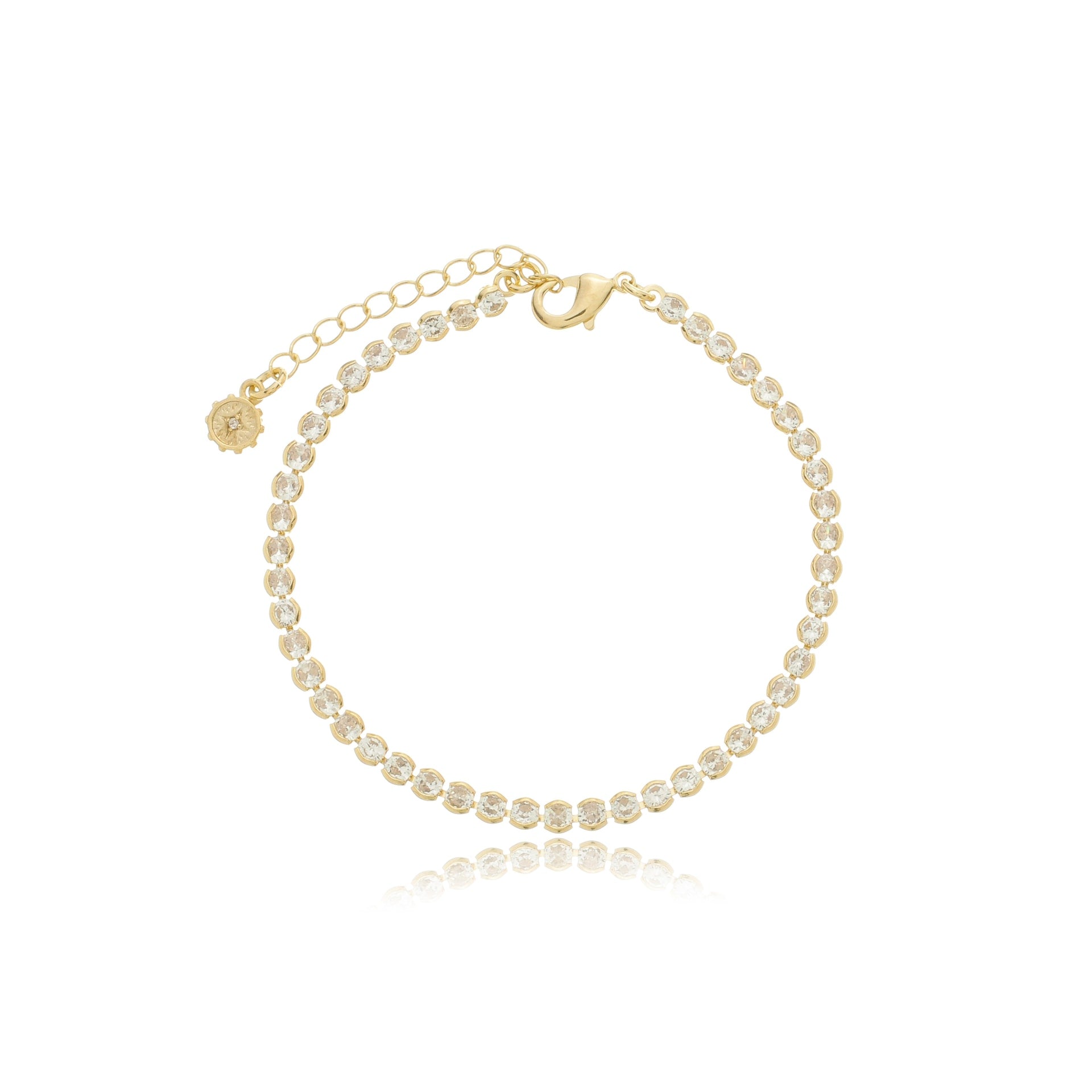 Round Radicance Tennis Bracelet Gold