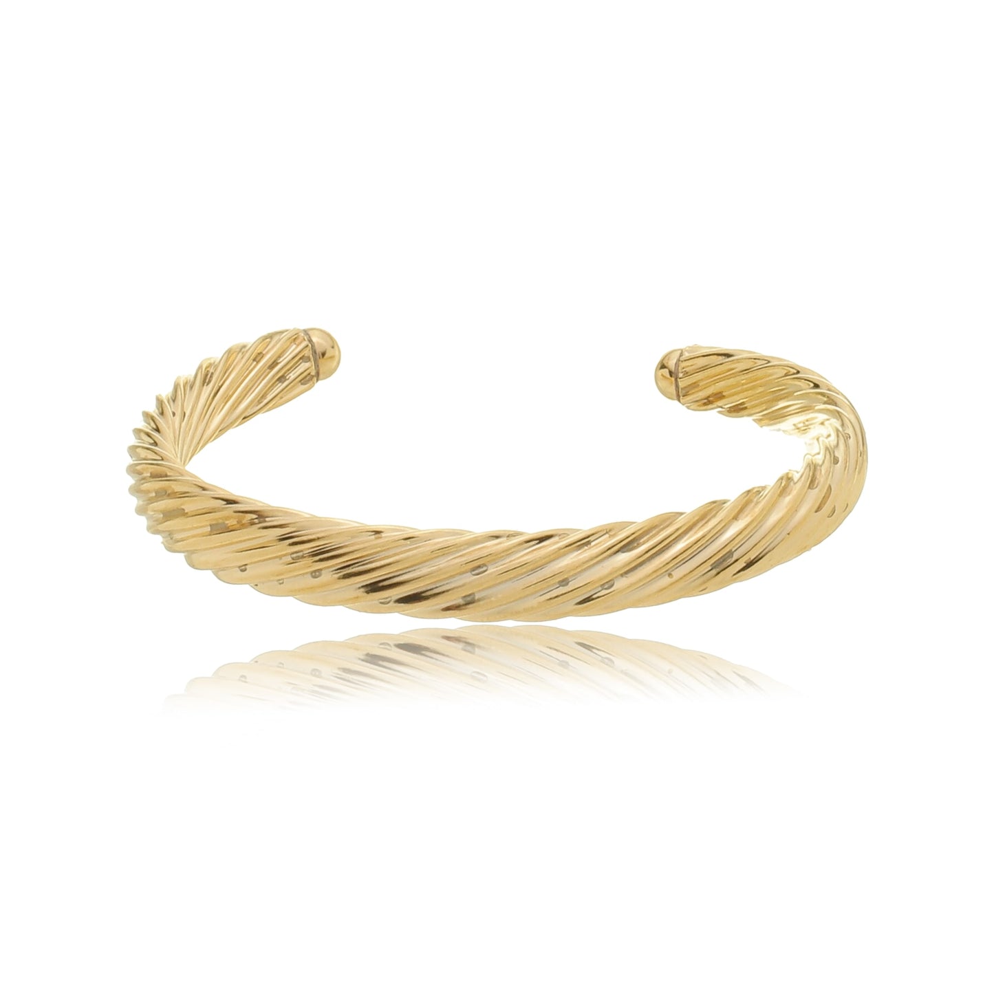 Bold Twist Bangle Gold