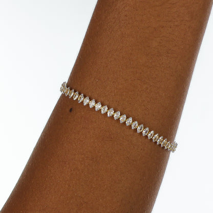 Diamond Dazzle Tennis Bracelet Gold