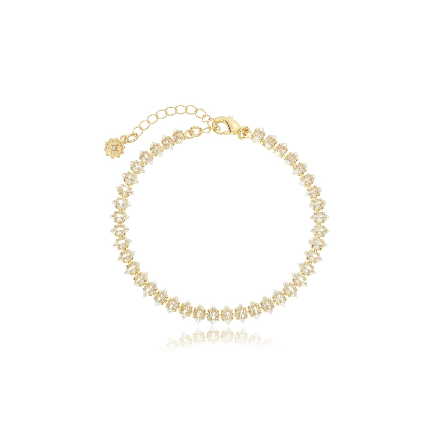 Diamond Dazzle Tennis Bracelet Gold