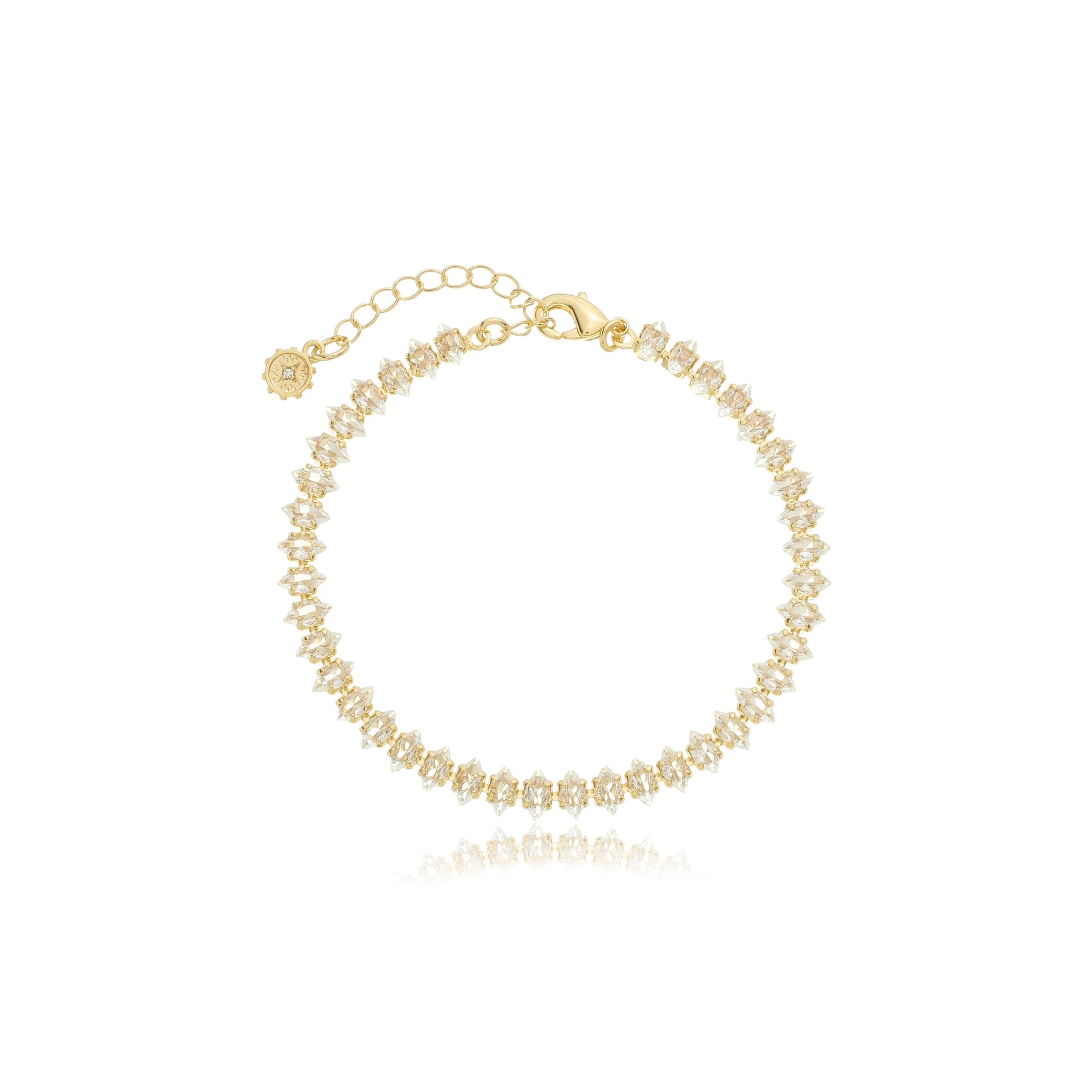 Diamond Dazzle Tennis Bracelet Gold