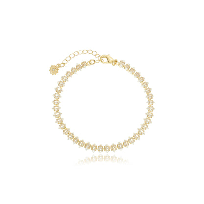 Diamond Dazzle Tennis Bracelet Gold