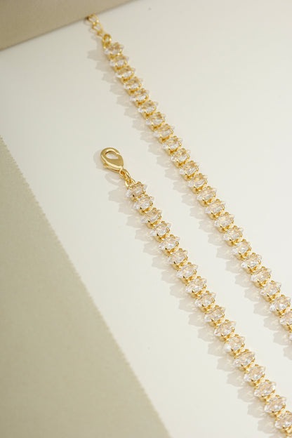 Grand Diamond Dazzle Tennis Bracelet Gold