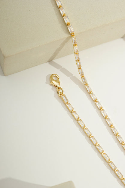 Baguette Zirconia Tennis Bracelet Gold