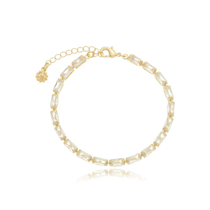 Grand Baguette Brilliance Tennis Bracelet Gold