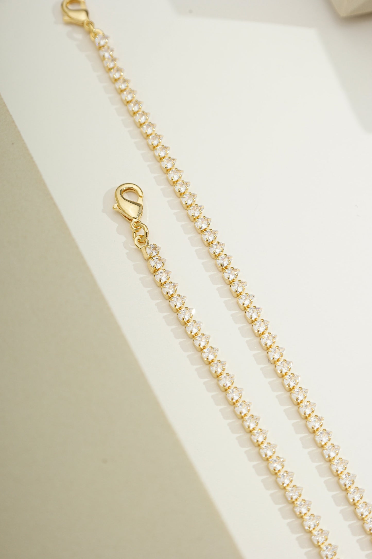 Dainty Luminous Teardrop Tennis Bracelet Gold