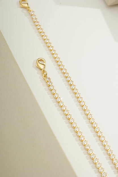 Dainty Luminous Teardrop Tennis Bracelet Gold