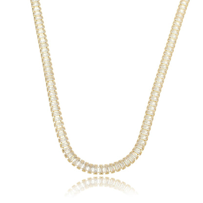 Nightsky Baguette Choker Necklace Gold