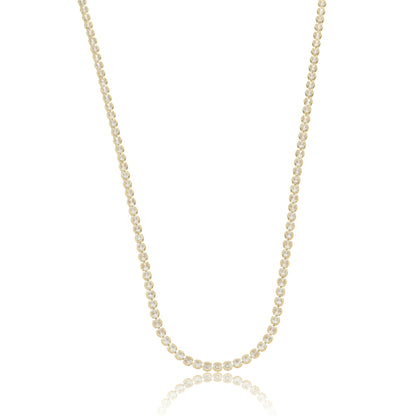 Round Radiance Tennis Choker Necklace Gold