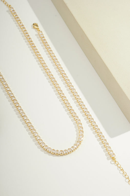 Olivia Tennis Choker Necklace Gold / 16"