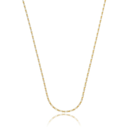 Dainty Baguette Tennis Choker Necklace Gold
