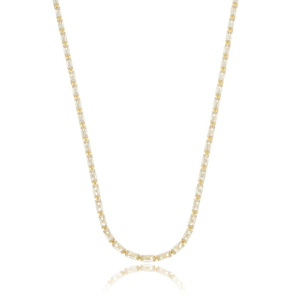 Baguette Zirconia Tennis Choker Necklace Gold